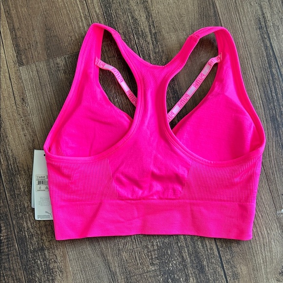 Puma Women's Vibrant Pink Sports Bra - Picture 3 of 3